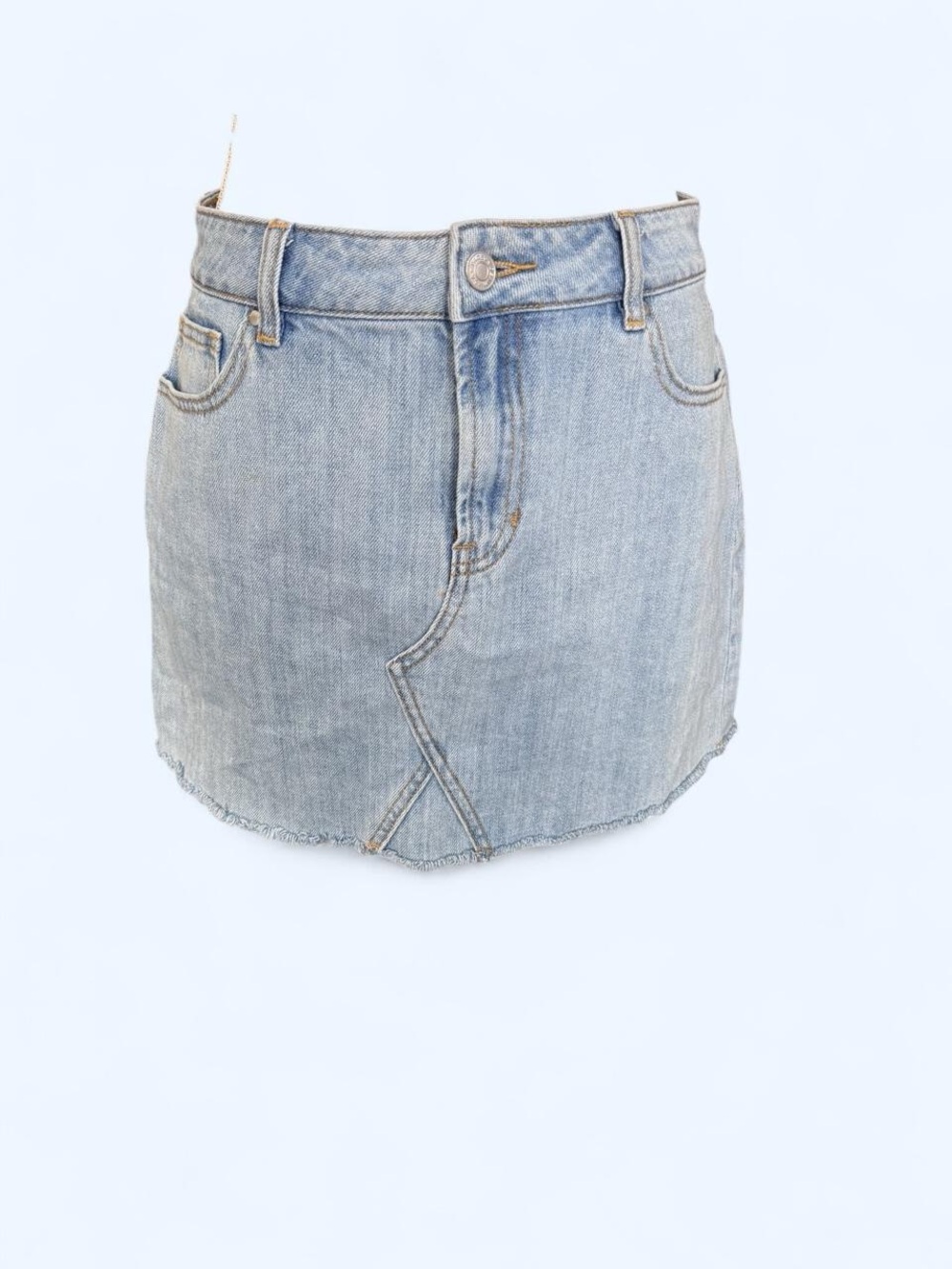 PacSun Light Wash Denim Mini Skirt